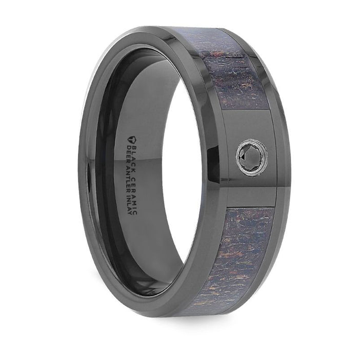 MONTANA Black Ceramic men's wedding band, image 2