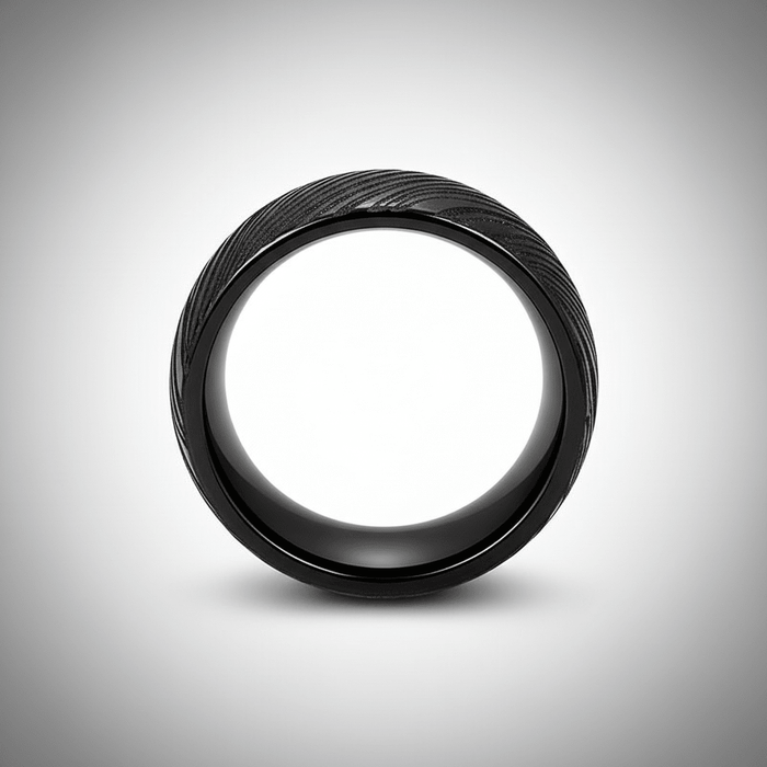 MUKUGLO — alternate angle — men's tungsten carbide wedding ring | Aydins Jewelry