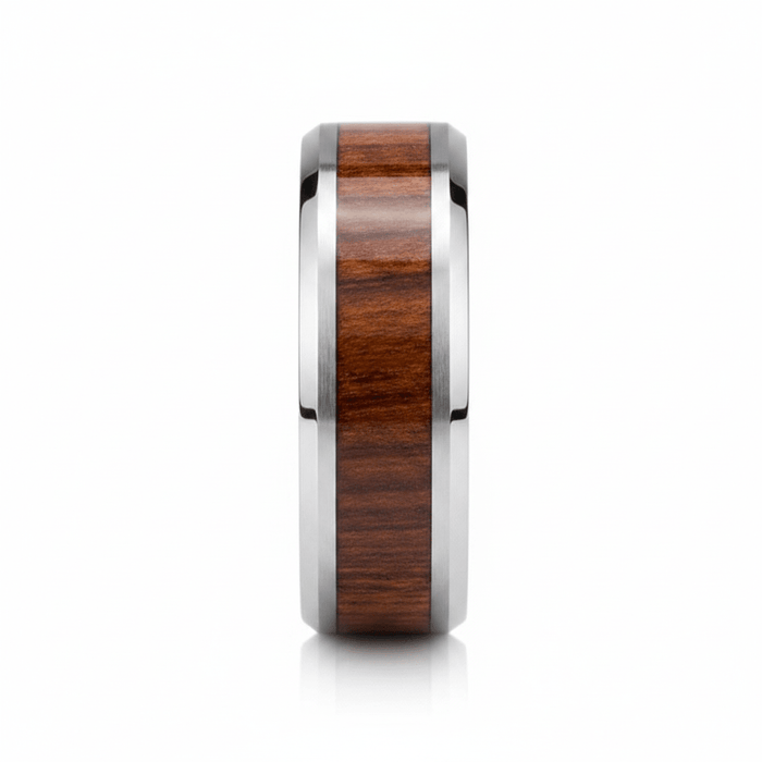 MYTHIC — angled view — men's tungsten carbide wedding ring | Aydins Jewelry