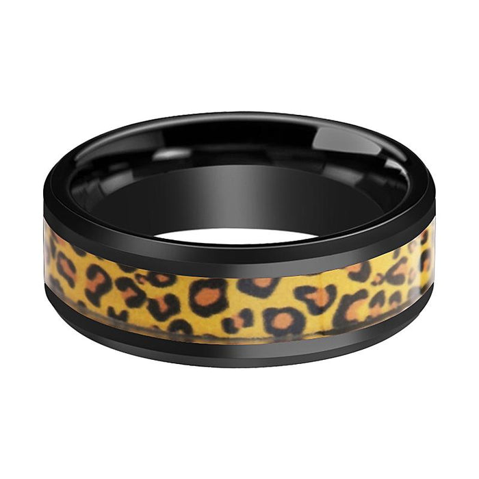 NAMIBIA Black Ceramic men's wedding band, image 2