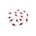 Natural 18k Gold Ruby Connector Charm Dainty for her - K Jewelry Accessories