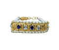 Natural Aquamarine & Kyanite Gold Vermeil Cord Bracelet - K Jewelry Accessories
