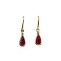 Natural Ruby Diamond 18k Gold Drop Earrings: Dainty Gold Jewelry - K Jewelry Accessories