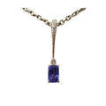 Natural Tanzanite & Brilliant Cut Diamond Pendant