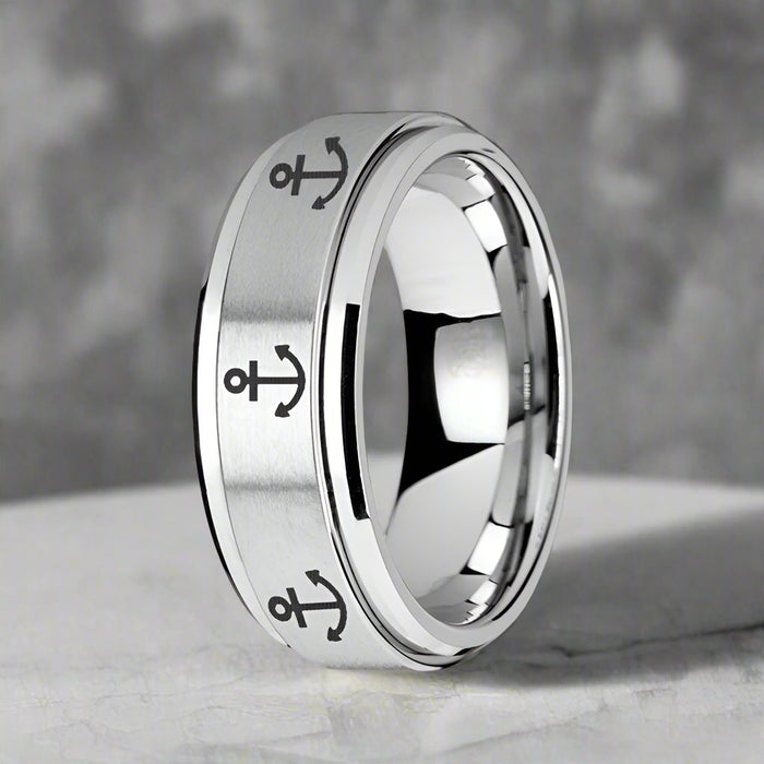 NAVIGATOR Tungsten Carbide men's wedding band, image 2