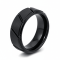 NIGHTWORK — hero shot — men's tungsten carbide wedding ring | Aydins Jewelry