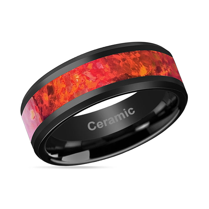 NOVA Black Ceramic men's wedding band, image 2