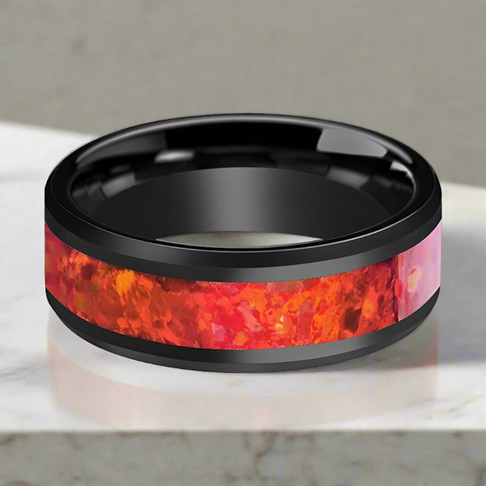 NOVA Black Ceramic men's wedding band, image 3