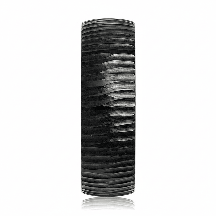 NYTHORN — angled view — men's tungsten carbide wedding ring | Aydins Jewelry