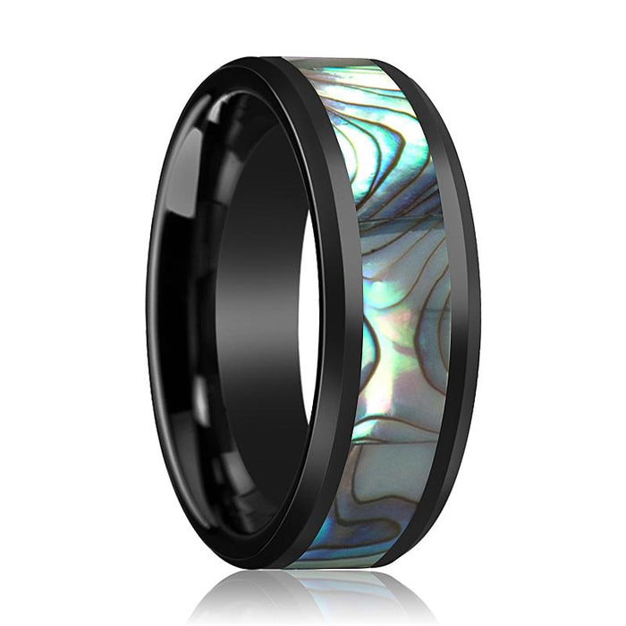 OAHU Black Ceramic men's wedding band, image 1