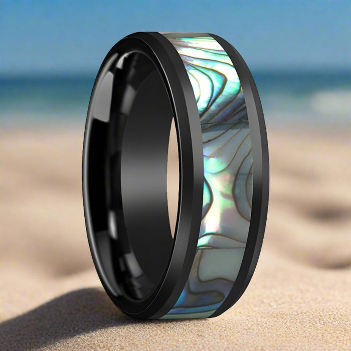 OAHU Black Ceramic men's wedding band, image 3