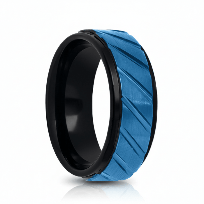 OBERON — hero shot — men's tungsten carbide wedding ring | Aydins Jewelry