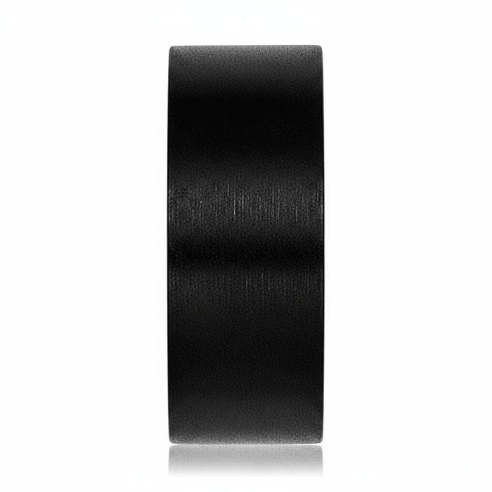 OBSIDIANIX — angled view — men's tungsten carbide wedding ring | Aydins Jewelry