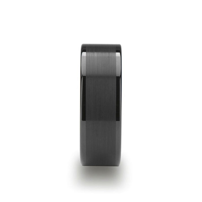OCTAVIUS Black Ceramic men's wedding band, image 6