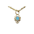 Oval 18k Ethiopian opal Gold pendant For Women - K Jewelry Accessories