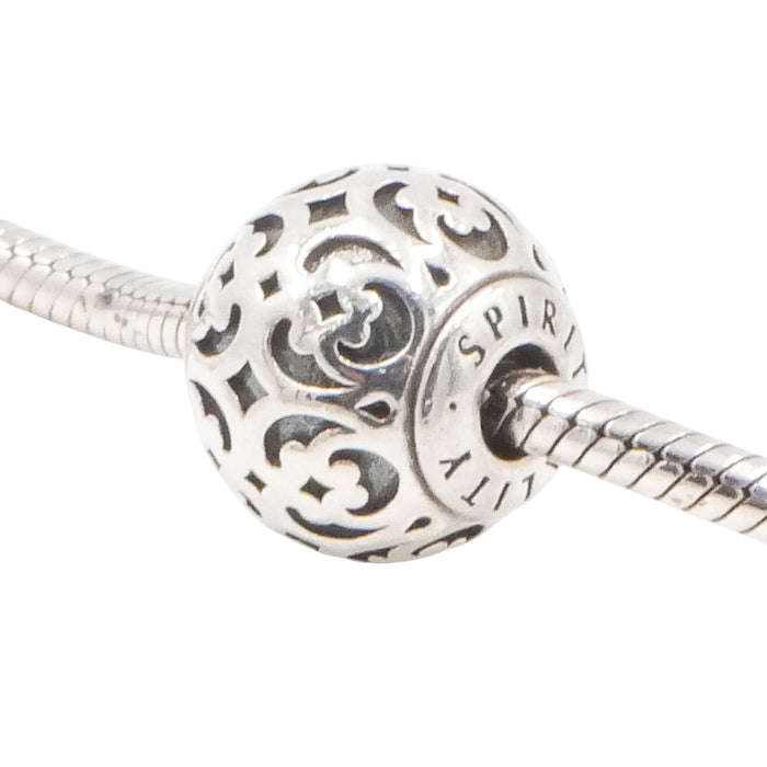 Pandora Essence Spirituality Charm Sterling Silver Openwork Bead Retired