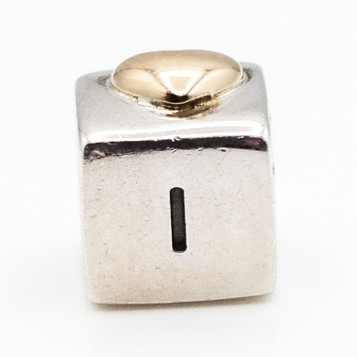 Pandora I Love You Sterling Silver Charm With 14k Gold Heart
