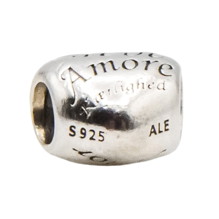 Pandora Language of Love Sterling Silver Heart Charm – Retired