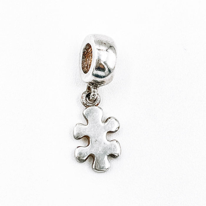 PANDORA RARE Genuine Yellow Autism Jigsaw Puzzle Dangle Charm