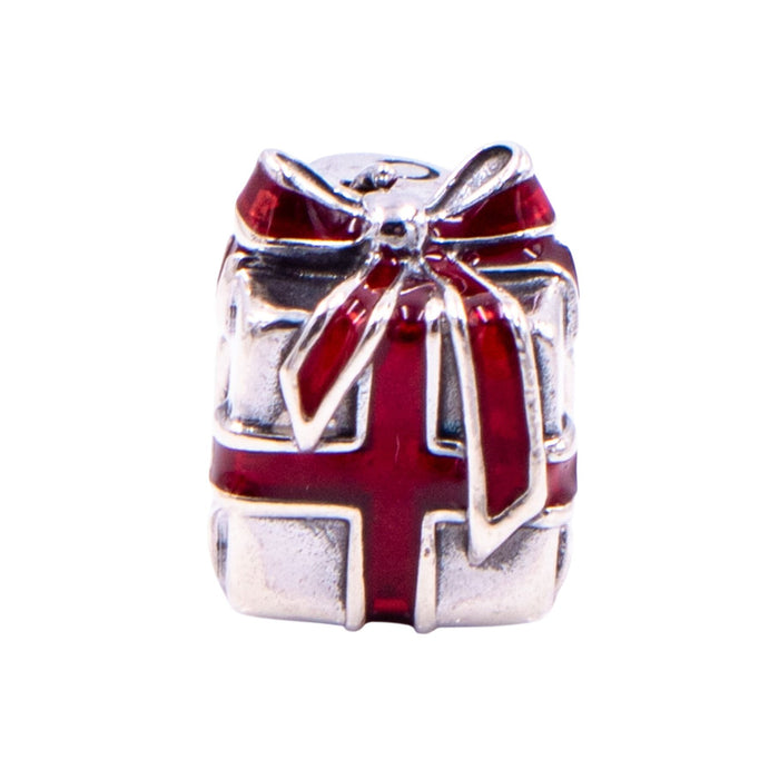 Pandora Retired 2012 Black Friday Gift Red Bow Sterling Silver Enamel Charm