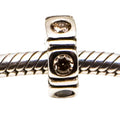 Pandora Trinity Champagne Sterling Silver Spacer Charm With Champagne Cubic Zirconia