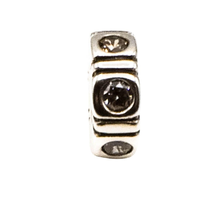 Pandora Trinity Champagne Sterling Silver Spacer Charm With Champagne Cubic Zirconia