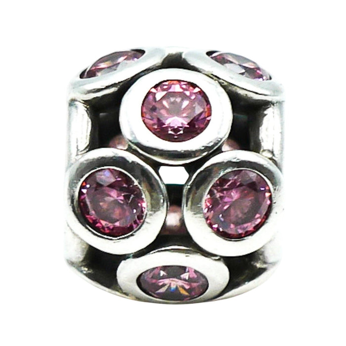 Pandora Whimsical Lights Sterling Silver Charm With Salmon Zirconia