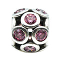 Pandora Whimsical Lights Sterling Silver Charm With Salmon Zirconia