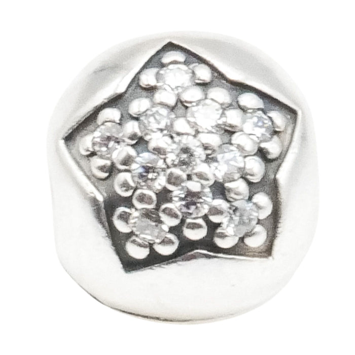 Pandora You Are a Star Sterling Silver Clip Charm Retired Clear CZ
