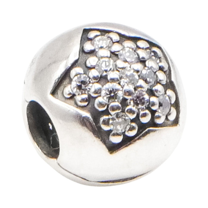 Pandora You Are a Star Sterling Silver Clip Charm Retired Clear CZ
