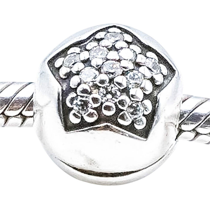 Pandora You Are a Star Sterling Silver Clip Charm Retired Clear CZ
