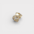 Pearl Bow Statement Ring - Monis Anas Jewellers