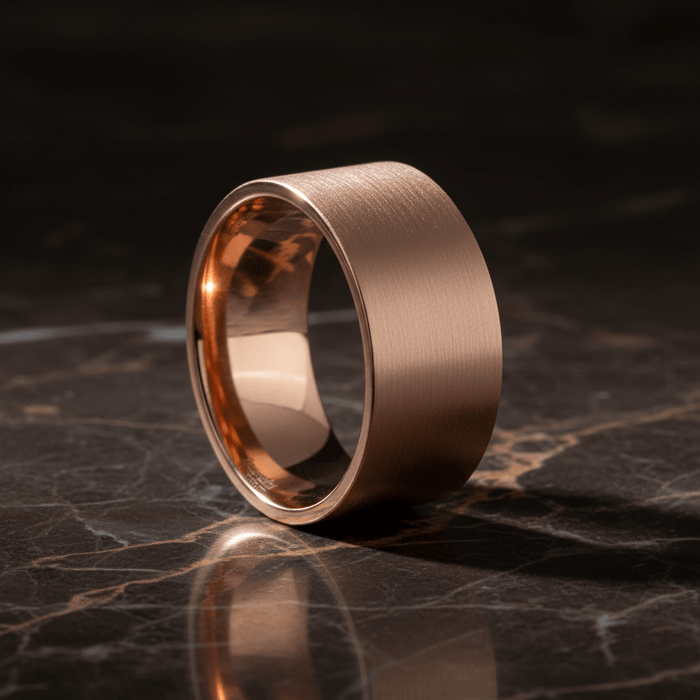 PERCY — detail view — men's tungsten carbide wedding ring | Aydins Jewelry