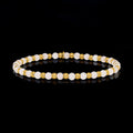 Women's Pink Quartz and Yellow IP-Plated Beaded Bracelet