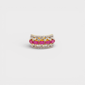 Pink Ruby Lattice Statement Ring - Monis Anas Jewellers