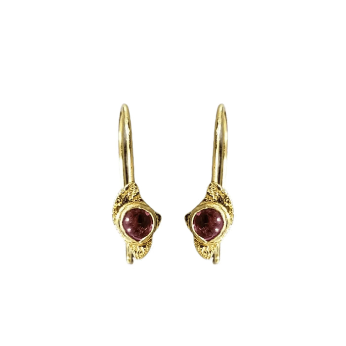 Pink Tourmaline Earrings Gold 18k - K Jewelry Accessories