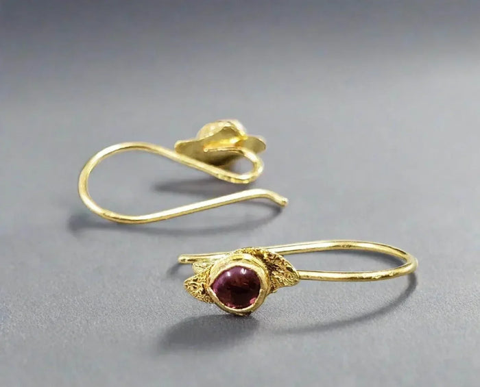 Pink Tourmaline Earrings Gold 18k - K Jewelry Accessories