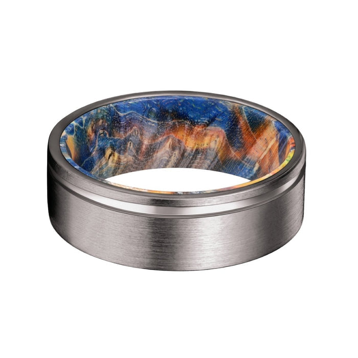 PIONEER — detail view — men's tungsten carbide wedding ring | Aydins Jewelry