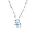 Pisces Moonstone & Aquamarine Necklace