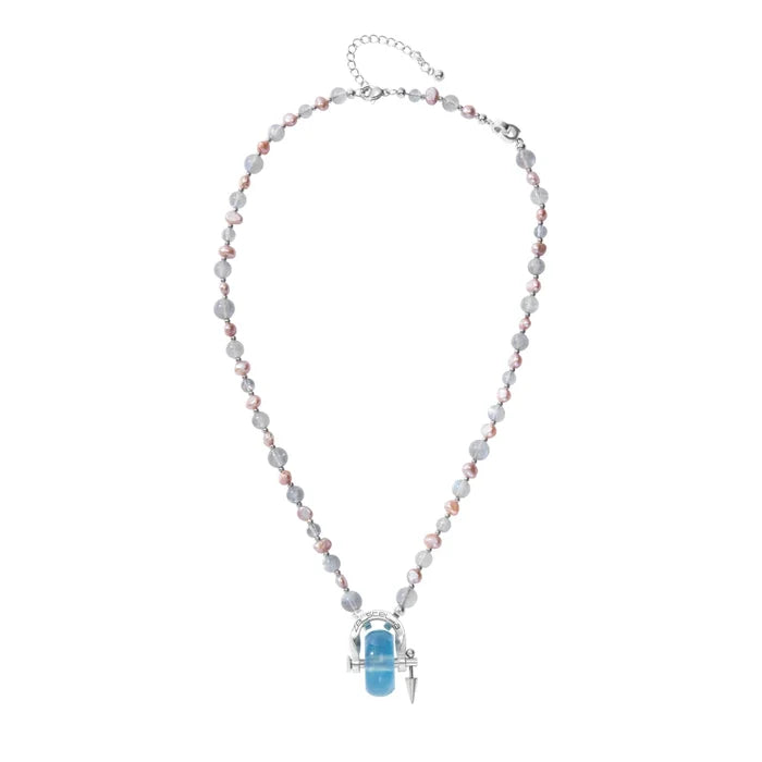 Pisces Moonstone & Aquamarine Necklace