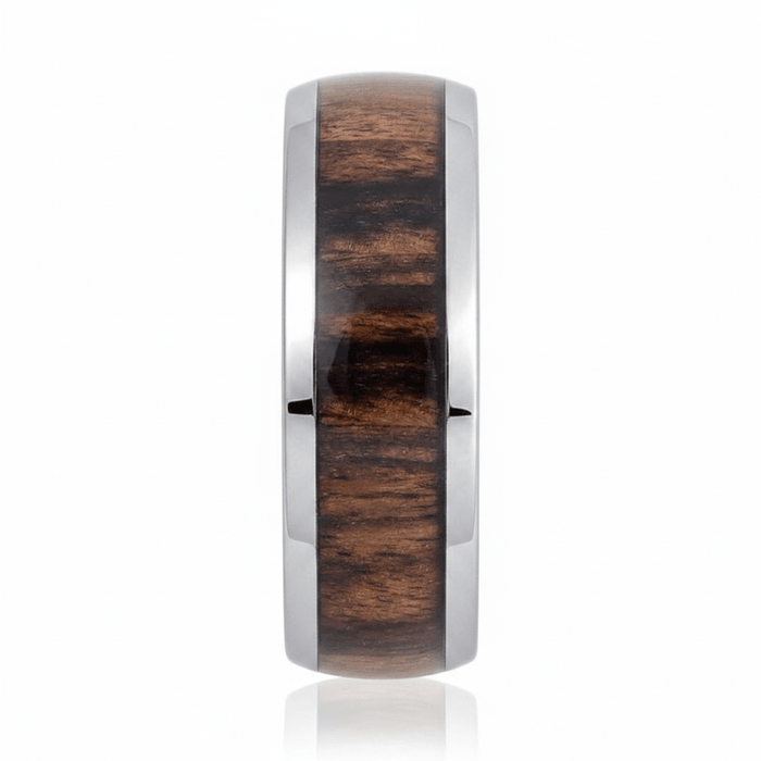 PRANCE — angled view — men's tungsten carbide wedding ring | Aydins Jewelry