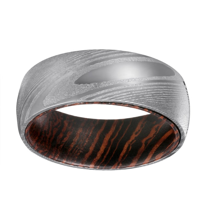 PROTECTOR — lifestyle on hand — men's damascus steel wedding ring | Aydins Jewelry