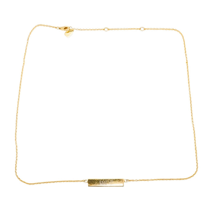 Pura Vida 18K Gold Plated Sterling Silver "Mel" Name Bar Necklace 16 to 18 Inches