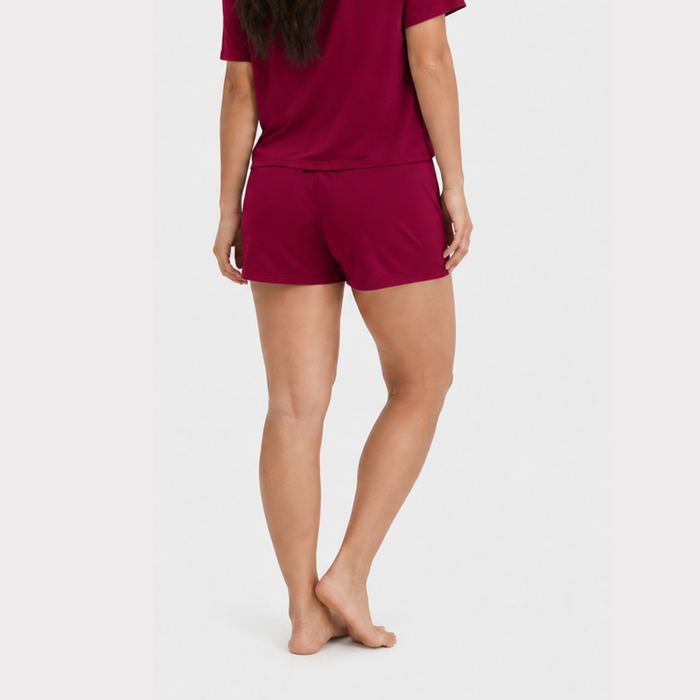 Pyjama set korte mouw Nicole - Bordeaux