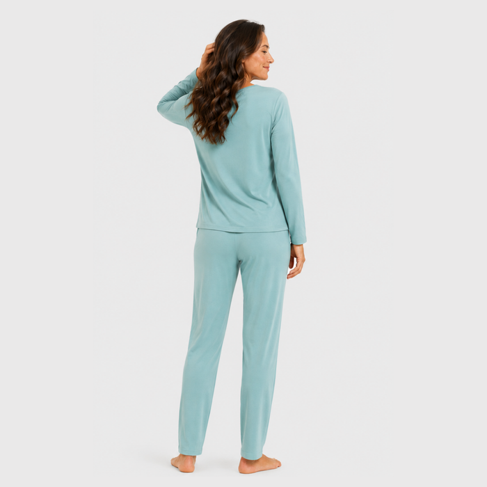 Pyjama set lange mouw Nina - Groen