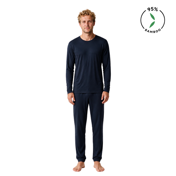 Pyjama set lange mouw Nino - Donker blauw