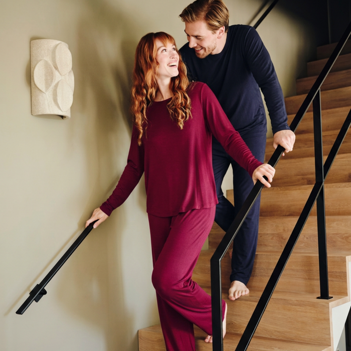 Pyjama set lange mouw Nino - Donker blauw