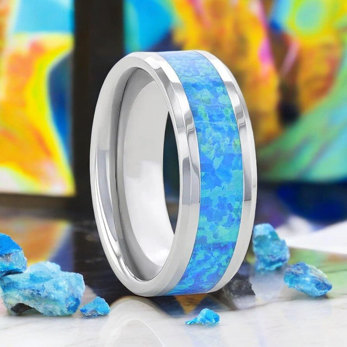 QUASAR Tungsten Carbide men's wedding band, image 1