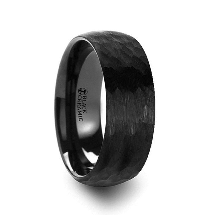 RAGNAROK Black Ceramic men's wedding band, image 1