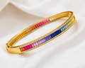 Rainbow Baguette Bangle